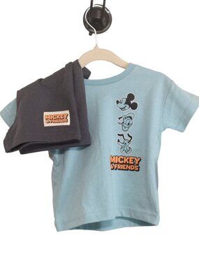Baby Boys' Disney Mickey Mouse Set 3-6M Shorts T-Shirt Graphic Tee Joe Fresh NWT